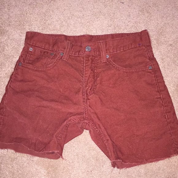 Levi's Shorts Levis Red Corduroy Shorts Poshmark